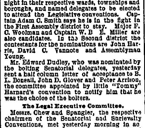 Philadelphia Inquirer, October 11, 1887 — Politics in Jersey, part 3