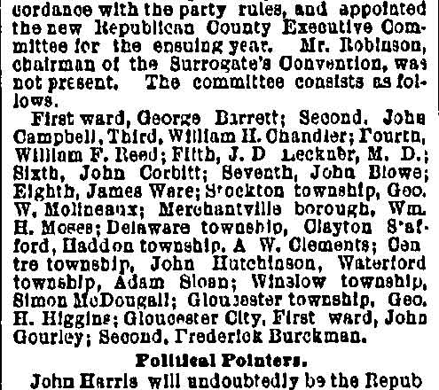 Philadelphia Inquirer, October 11, 1887 — Politics in Jersey, part 4