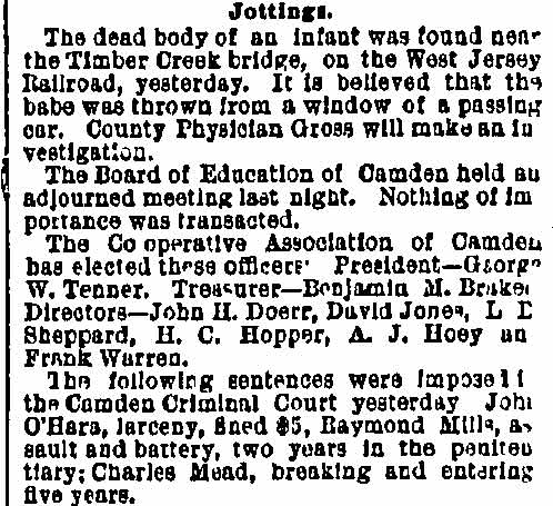 Philadelphia Inquirer, October 11, 1887 — Politics in Jersey, part 6