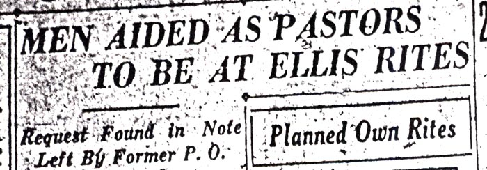 Men Aided as Pastors to Be at Ellis Rites — header