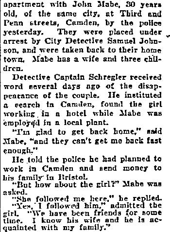 Philadelphia Inquirer, October 15, 1922 (alternate scan, continued)