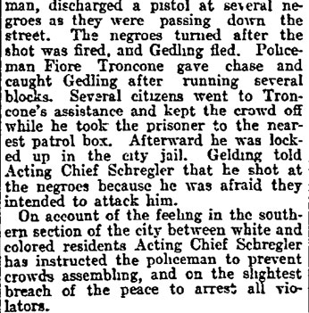 Philadelphia Inquirer, November 25, 1906 — police news clipping, part 2