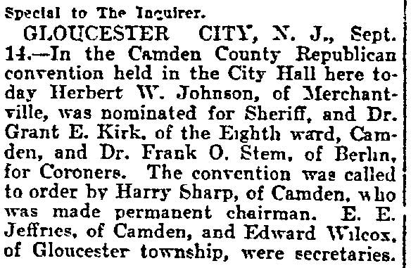 Philadelphia Inquirer, September 15, 1904