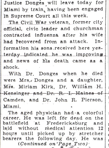 Camden Courier-Post, February 6, 1931, obituary continued