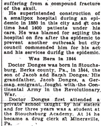 Camden Courier-Post, February 6, 1931, obituary continued