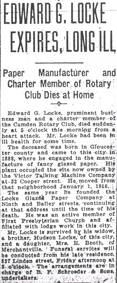 Obituary for Edward G. Locke