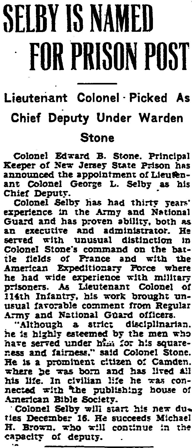 Trenton Times article, December 22, 1929, part 1