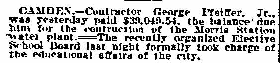 Philadelphia Inquirer, April 1, 1902, Morris Station water plant payment