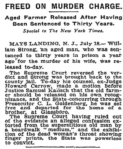 New York Times July 19, 1912 — Howard Carrow
