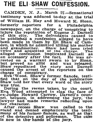New York Times March 28, 1900 — Howard Carrow