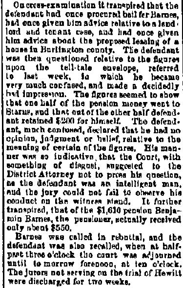 Trenton State Gazette, February 22, 1882 — cross-examination