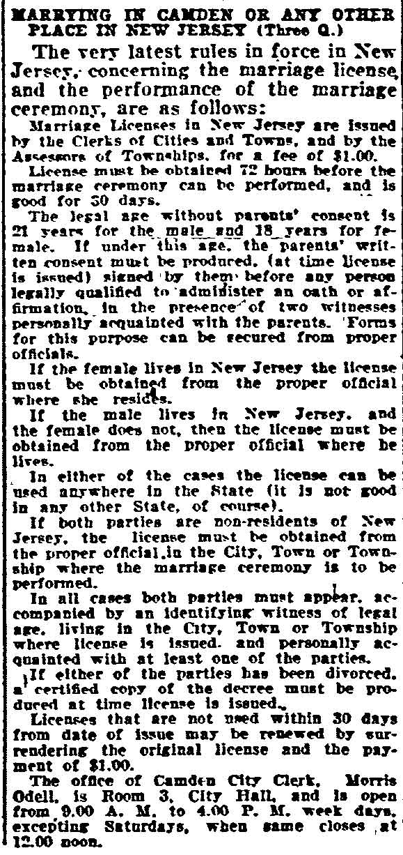 Philadelphia Inquirer April 22, 1921