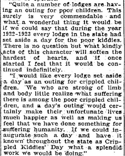 Philadelphia Inquirer July 11, 1922 — click for PDF
