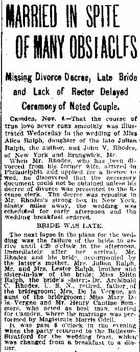 Trenton Times November 4, 1904 — click for PDF