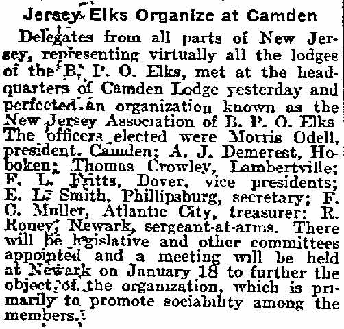 Philadelphia Inquirer December 15, 1913 — Elks