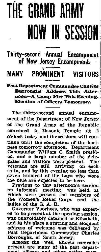 Veterans Gather at New Jersey Soldiers Home article, page 1