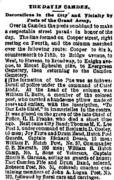 The Day in Camden. - Philadelphia Inquirer, May 31, 1887