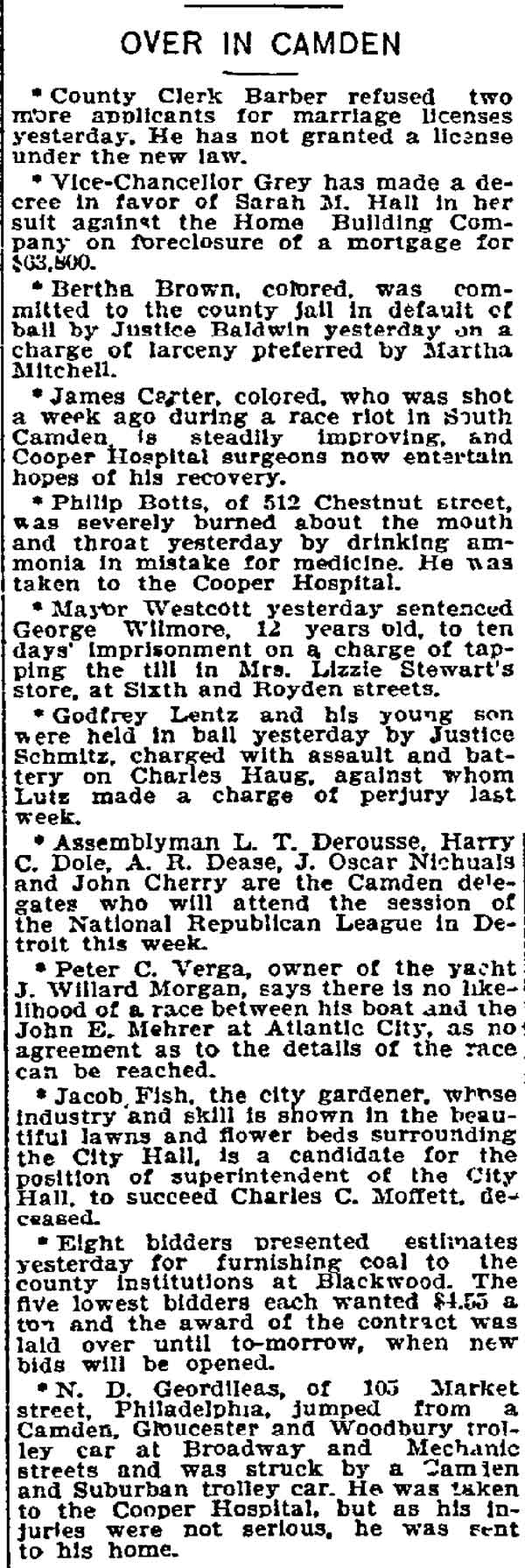 Philadelphia Inquirer, July 13, 1897