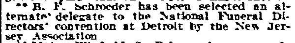 B. F. Schroeder Named Alternate Delegate - Philadelphia Inquirer, September 12, 1910