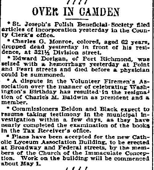Philadelphia Inquirer, March 5, 1896