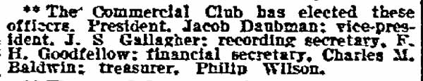 Commercial Club, Philadelphia Inquirer, March 19, 1907