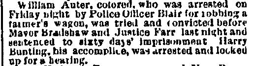Philadelphia Inquirer, January 13, 1885 — William Auter