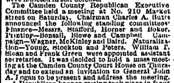 Philadelphia Inquirer, October 6, 1884
