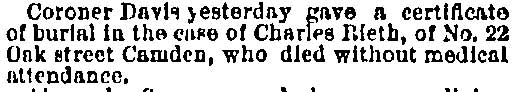 Philadelphia Inquirer, August 17, 1886 — Dr. Henry H. Davis