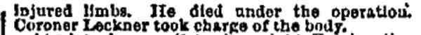Philadelphia Inquirer, October 6, 1884 — Death of William White, part 2