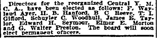 Central Y.M.C.A. Directors Elected, Philadelphia Inquirer, November 23, 1899