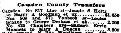 Philadelphia Inquirer, June 3, 1905 — Camden County Transfers