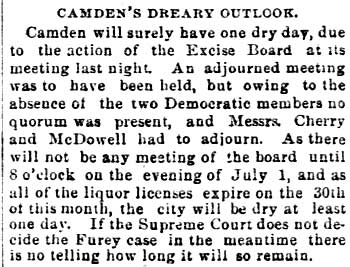 Philadelphia Inquirer June 19, 1891 — John Furey