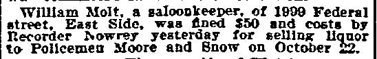 Philadelphia Inquirer article, November 23, 1899