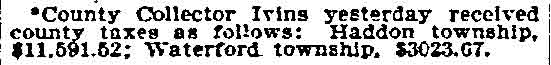 Philadelphia Inquirer, November 6, 1897 — Mahlon F. Ivins Sr.