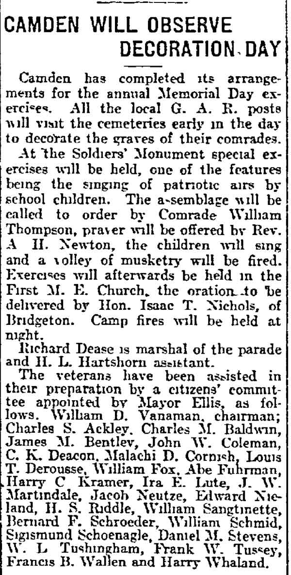 Philadelphia Inquirer, May 28, 1911