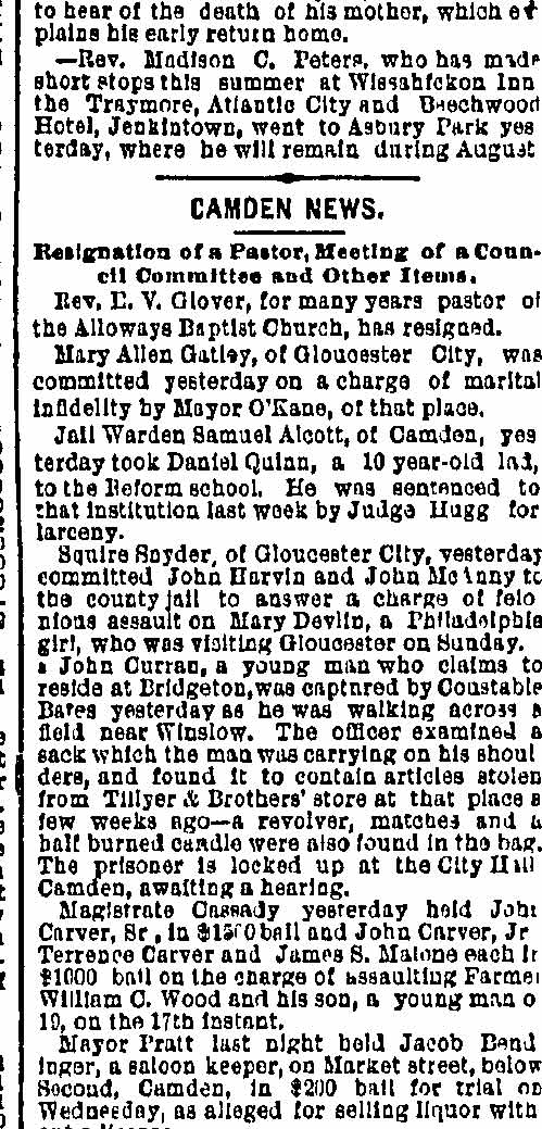 Philadelphia Inquirer, July 28, 1887
