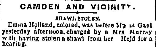 Shawl Stolen, Philadelphia Inquirer, June 15, 1871
