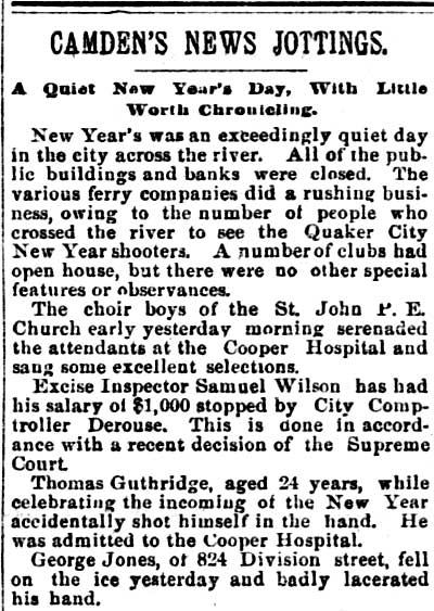 824 Division Street — George Jones, Philadelphia Inquirer, January 2, 1891