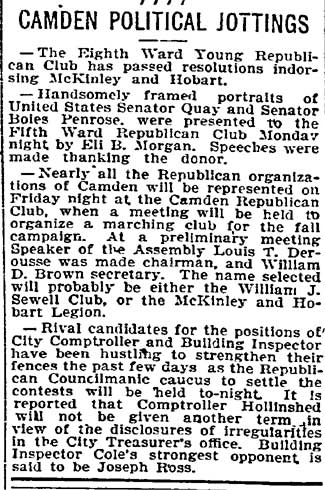 Philadelphia Inquirer, June 24, 1896 — Camden Political Tidings