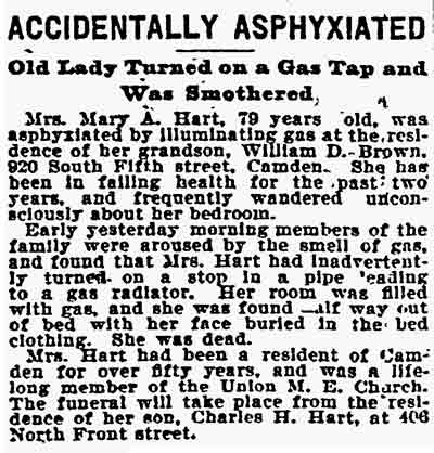 Death of Mary A. Hart