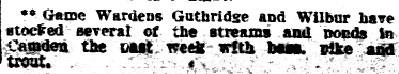 Philadelphia Inquirer January 12, 1906 — Game Wardens Stock Streams and Ponds