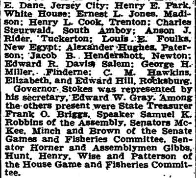 Trenton Evening Times November 18, 1906 — Fish and Game Men at Dinner, page 2