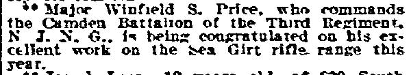 Philadelphia Inquirer clipping, September 12, 1910