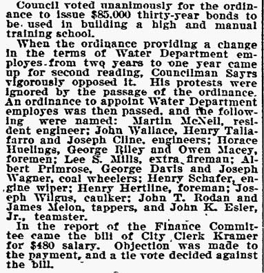 Philadelphia Inquirer, May 27, 1898 — Swinging the Official Ax, column 2