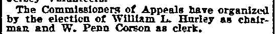 Commissioners of Appeals Organize, Philadelphia Inquirer, July 12, 1899