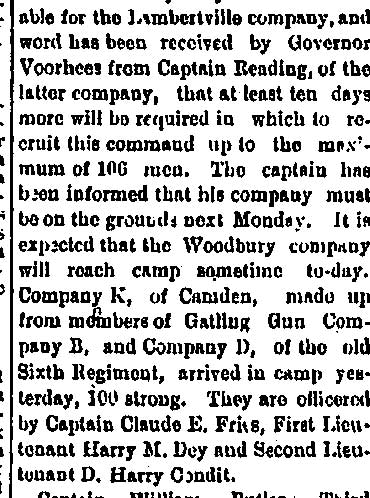 Bridgeton Evening News, July 15, 1898, In Camp at Sea Girt, page 2