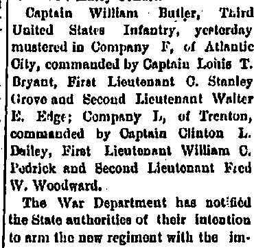 Bridgeton Evening News, July 15, 1898, In Camp at Sea Girt, page 3