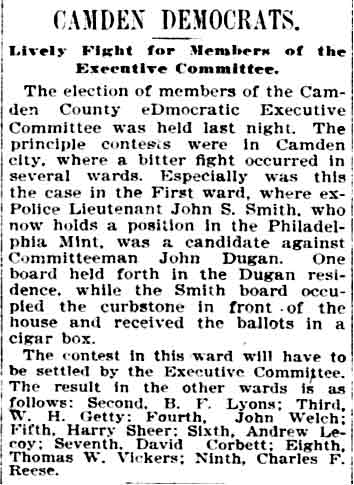 Philadelphia Inquirer, January 15, 1895