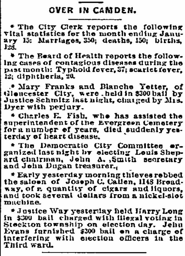 Philadelphia Inquirer, January 16, 1894