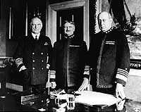 Admiral Henry B. Wilson with Admiral Robert E. Coontz and Admiral Hugh Rodman, Navy Department, Washington, D.C., 1919